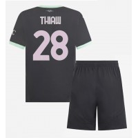 Fotbalové Dres AC Milan Malick Thiaw #28 Dětské Alternativní 2024-25 Krátký Rukáv (+ trenýrky)